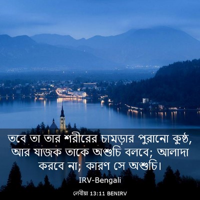 Picture 03 - লেবীয়া 13:11 BENIRV - তবে তা তার শরীরের - Bible Verse Picture