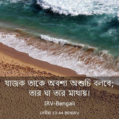 Picture 03 - লেবীয়া 13:44 BENIRV - যাজক তাকে অবশ্য - Bible Verse Picture