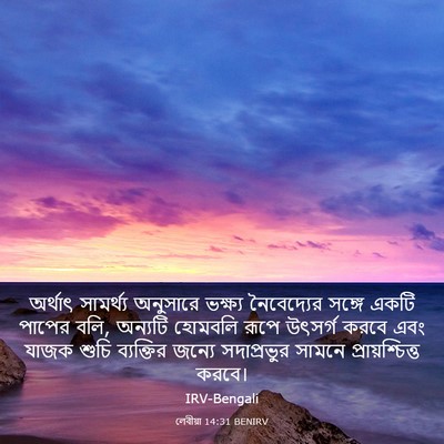 Picture 03 - লেবীয়া 14:31 BENIRV - অর্থাৎ সামর্থ্য - Bible Verse Picture