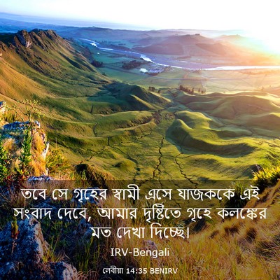 Picture 03 - লেবীয়া 14:35 BENIRV - তবে সে গৃহের - Bible Verse Picture