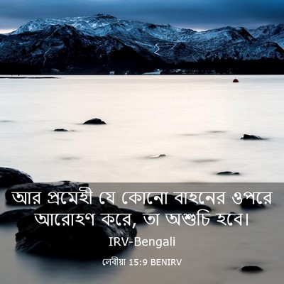 Picture 03 - লেবীয়া 15:9 BENIRV - আর প্রমেহী যে কোনো - Bible Verse Picture