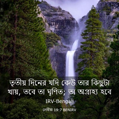 Picture 03 - লেবীয়া 19:7 BENIRV - তৃতীয় দিনের যদি - Bible Verse Picture