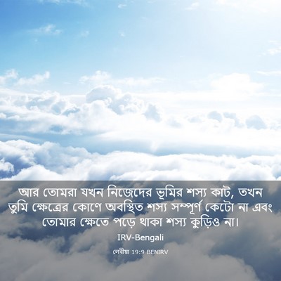 Picture 03 - লেবীয়া 19:9 BENIRV - আর তোমরা যখন - Bible Verse Picture