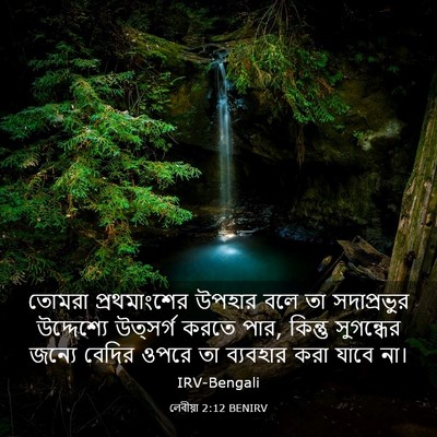 Picture 03 - লেবীয়া 2:12 BENIRV - তোমরা প্রথমাংশের - Bible Verse Picture