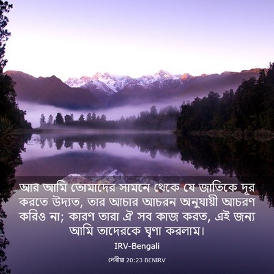 Picture 03 - লেবীয়া 20:23 BENIRV - আর আমি তোমাদের - Bible Verse Picture