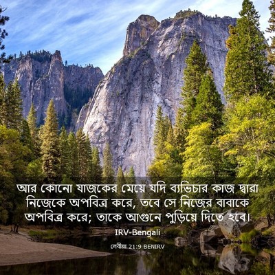 Picture 03 - লেবীয়া 21:9 BENIRV - আর কোনো যাজকের - Bible Verse Picture