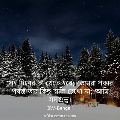 Picture 03 - লেবীয়া 22:30 BENIRV - সেই দিনের তা খেতে - Bible Verse Picture
