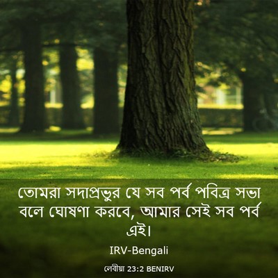 Picture 03 - লেবীয়া 23:2 BENIRV - তোমরা সদাপ্রভুর - Bible Verse Picture