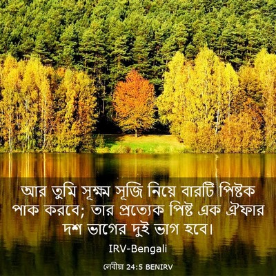 Picture 03 - লেবীয়া 24:5 BENIRV - আর তুমি সূক্ষ্ম - Bible Verse Picture