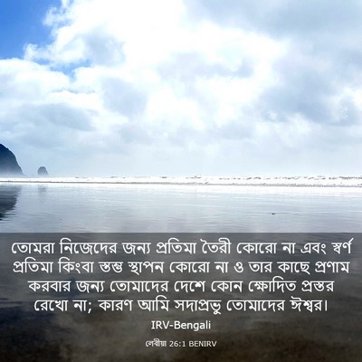 Picture 03 - লেবীয়া 26:1 BENIRV - তোমরা নিজেদের - Bible Verse Picture