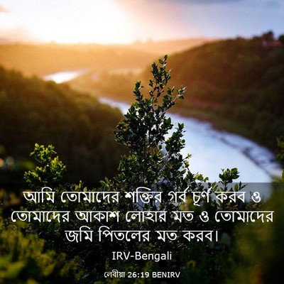Picture 03 - লেবীয়া 26:19 BENIRV - আমি তোমাদের - Bible Verse Picture
