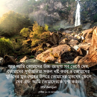 Picture 03 - লেবীয়া 26:30 BENIRV - আর আমি তোমাদের - Bible Verse Picture
