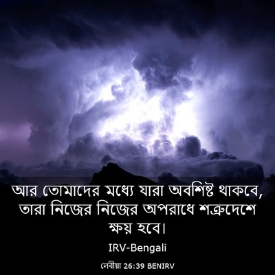 Picture 03 - লেবীয়া 26:39 BENIRV - আর তোমাদের মধ্যে - Bible Verse Picture
