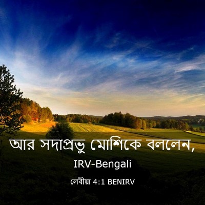 Picture 03 - লেবীয়া 4:1 BENIRV - আর সদাপ্রভু - Bible Verse Picture