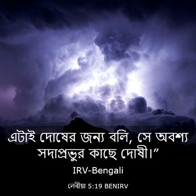 Picture 03 - লেবীয়া 5:19 BENIRV - এটাই দোষের জন্য - Bible Verse Picture