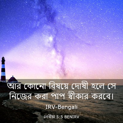 Picture 03 - লেবীয়া 5:5 BENIRV - আর কোনো বিষয়ে - Bible Verse Picture