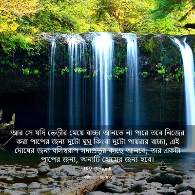 Picture 03 - লেবীয়া 5:7 BENIRV - আর সে যদি ভেড়ীর - Bible Verse Picture