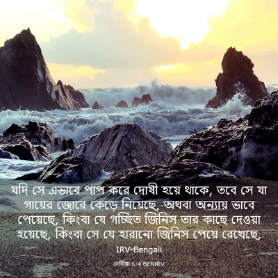 Picture 03 - লেবীয়া 6:4 BENIRV - যদি সে এভাবে পাপ - Bible Verse Picture