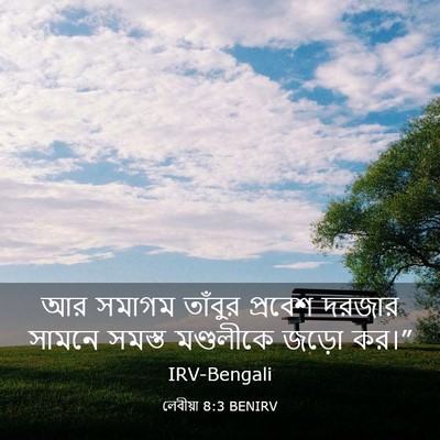 Picture 03 - লেবীয়া 8:3 BENIRV - আর সমাগম তাঁবুর - Bible Verse Picture
