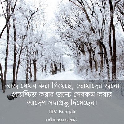Picture 03 - লেবীয়া 8:34 BENIRV - আজ যেমন করা - Bible Verse Picture