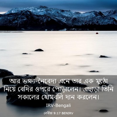 Picture 03 - লেবীয়া 9:17 BENIRV - আর ভক্ষ্য-নৈবেদ্য - Bible Verse Picture