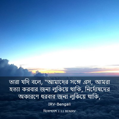 Picture 03 - হিতোপদেশ 1:11 BENIRV - তারা যদি বলে, - Bible Verse Picture