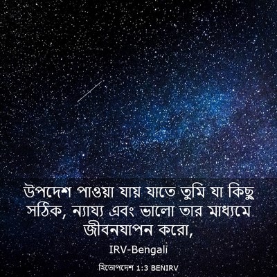 Picture 03 - হিতোপদেশ 1:3 BENIRV - উপদেশ পাওয়া যায় - Bible Verse Picture