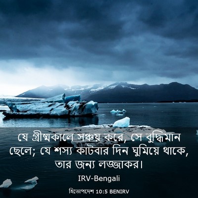 Picture 03 - হিতোপদেশ 10:5 BENIRV - যে গ্রীষ্মকালে - Bible Verse Picture