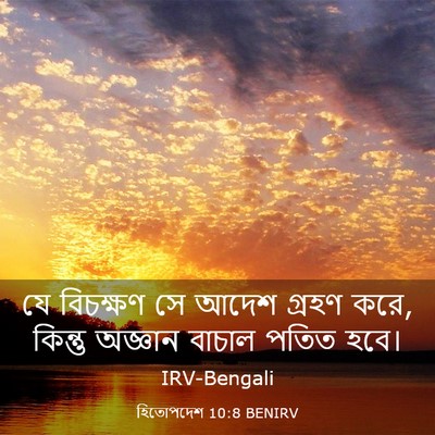 Picture 03 - হিতোপদেশ 10:8 BENIRV - যে বিচক্ষণ সে আদেশ - Bible Verse Picture