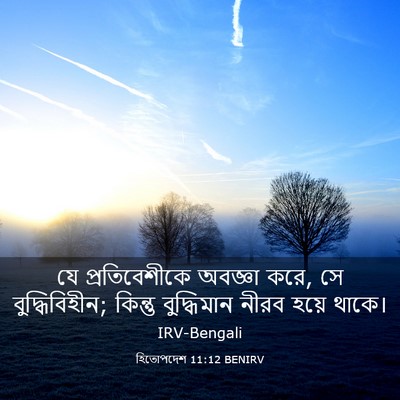 Picture 03 - হিতোপদেশ 11:12 BENIRV - যে প্রতিবেশীকে - Bible Verse Picture