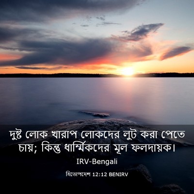 Picture 03 - হিতোপদেশ 12:12 BENIRV - দুষ্ট লোক খারাপ - Bible Verse Picture