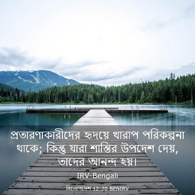 Picture 03 - হিতোপদেশ 12:20 BENIRV - প্রতারণাকারীদের - Bible Verse Picture