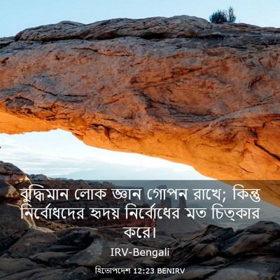Picture 03 - হিতোপদেশ 12:23 BENIRV - বুদ্ধিমান লোক - Bible Verse Picture