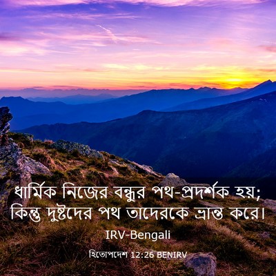 Picture 03 - হিতোপদেশ 12:26 BENIRV - ধার্মিক নিজের - Bible Verse Picture