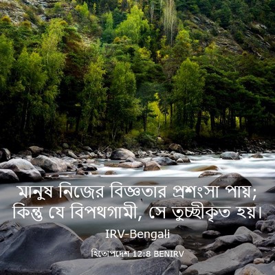 Picture 03 - হিতোপদেশ 12:8 BENIRV - মানুষ নিজের - Bible Verse Picture