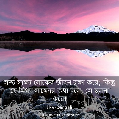 Picture 03 - হিতোপদেশ 14:25 BENIRV - সত্য সাক্ষ্য - Bible Verse Picture