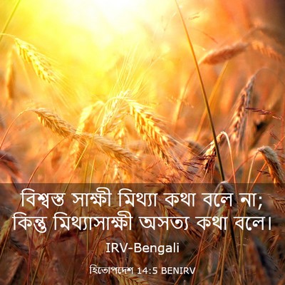 Picture 03 - হিতোপদেশ 14:5 BENIRV - বিশ্বস্ত সাক্ষী - Bible Verse Picture