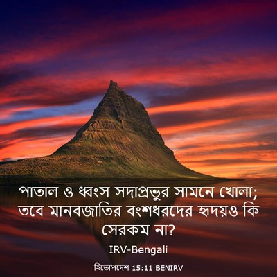 Picture 03 - হিতোপদেশ 15:11 BENIRV - পাতাল ও ধ্বংস - Bible Verse Picture