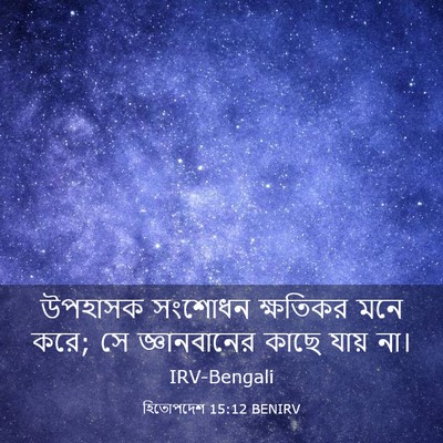 Picture 03 - হিতোপদেশ 15:12 BENIRV - উপহাসক সংশোধন - Bible Verse Picture