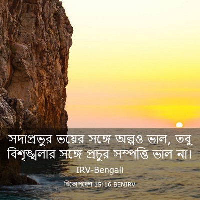 Picture 03 - হিতোপদেশ 15:16 BENIRV - সদাপ্রভুর ভয়ের - Bible Verse Picture