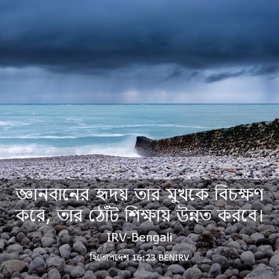 Picture 03 - হিতোপদেশ 16:23 BENIRV - জ্ঞানবানের হৃদয় - Bible Verse Picture
