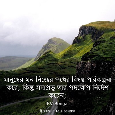 Picture 03 - হিতোপদেশ 16:9 BENIRV - মানুষের মন নিজের - Bible Verse Picture