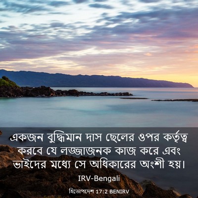 Picture 03 - হিতোপদেশ 17:2 BENIRV - একজন বুদ্ধিমান - Bible Verse Picture