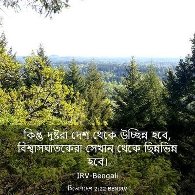 Picture 03 - হিতোপদেশ 2:22 BENIRV - কিন্তু দুষ্টরা - Bible Verse Picture