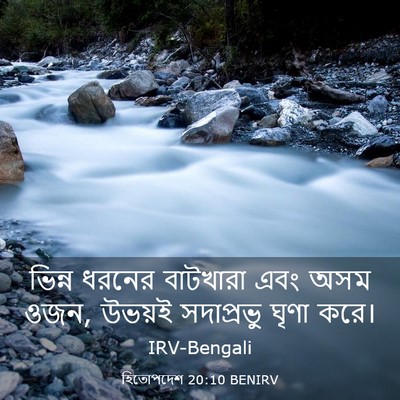Picture 03 - হিতোপদেশ 20:10 BENIRV - ভিন্ন ধরনের - Bible Verse Picture