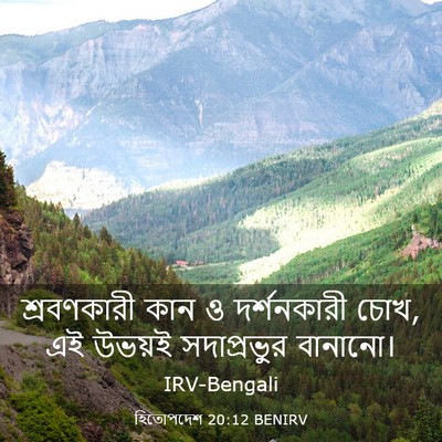 Picture 03 - হিতোপদেশ 20:12 BENIRV - শ্রবণকারী কান ও - Bible Verse Picture