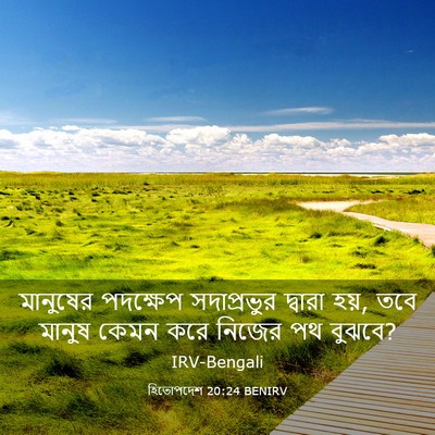 Picture 03 - হিতোপদেশ 20:24 BENIRV - মানুষের পদক্ষেপ - Bible Verse Picture