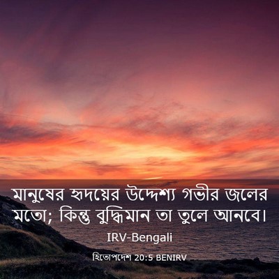 Picture 03 - হিতোপদেশ 20:5 BENIRV - মানুষের হৃদয়ের - Bible Verse Picture