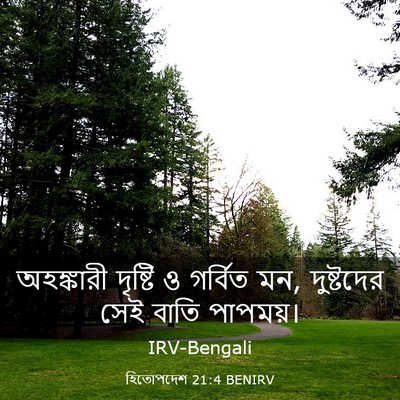 Picture 03 - হিতোপদেশ 21:4 BENIRV - অহঙ্কারী দৃষ্টি ও - Bible Verse Picture