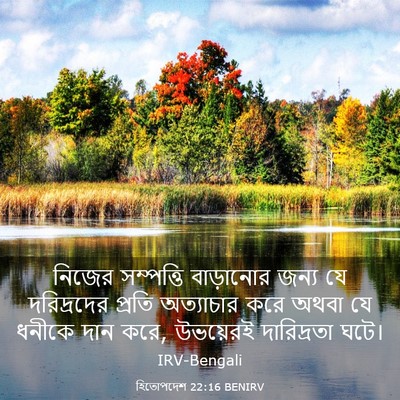 Picture 03 - হিতোপদেশ 22:16 BENIRV - নিজের সম্পত্তি - Bible Verse Picture